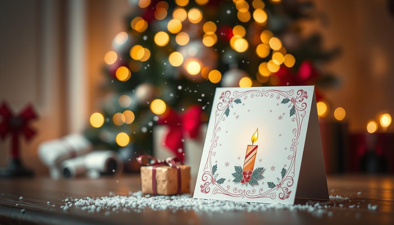 Życzenia na kartce świątecznej